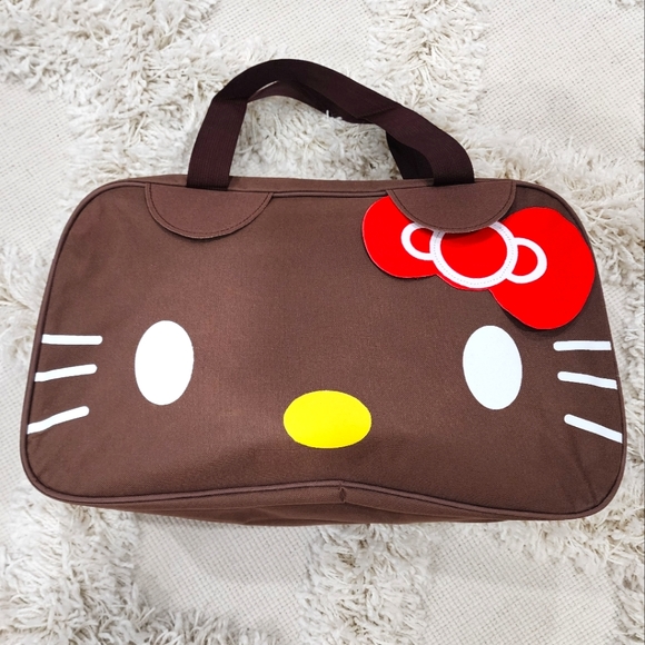 🆕️ Brown Hello Kitty Duffle/ Weekender Bag - Picture 9 of 9